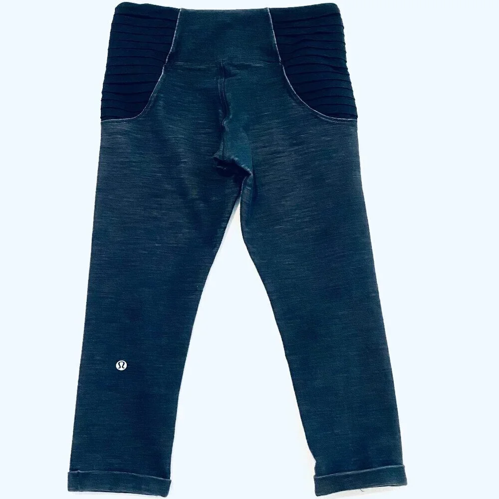 Lululemon leggings Women's 4 grey Aphrodite crop yoga workout athleisure weights